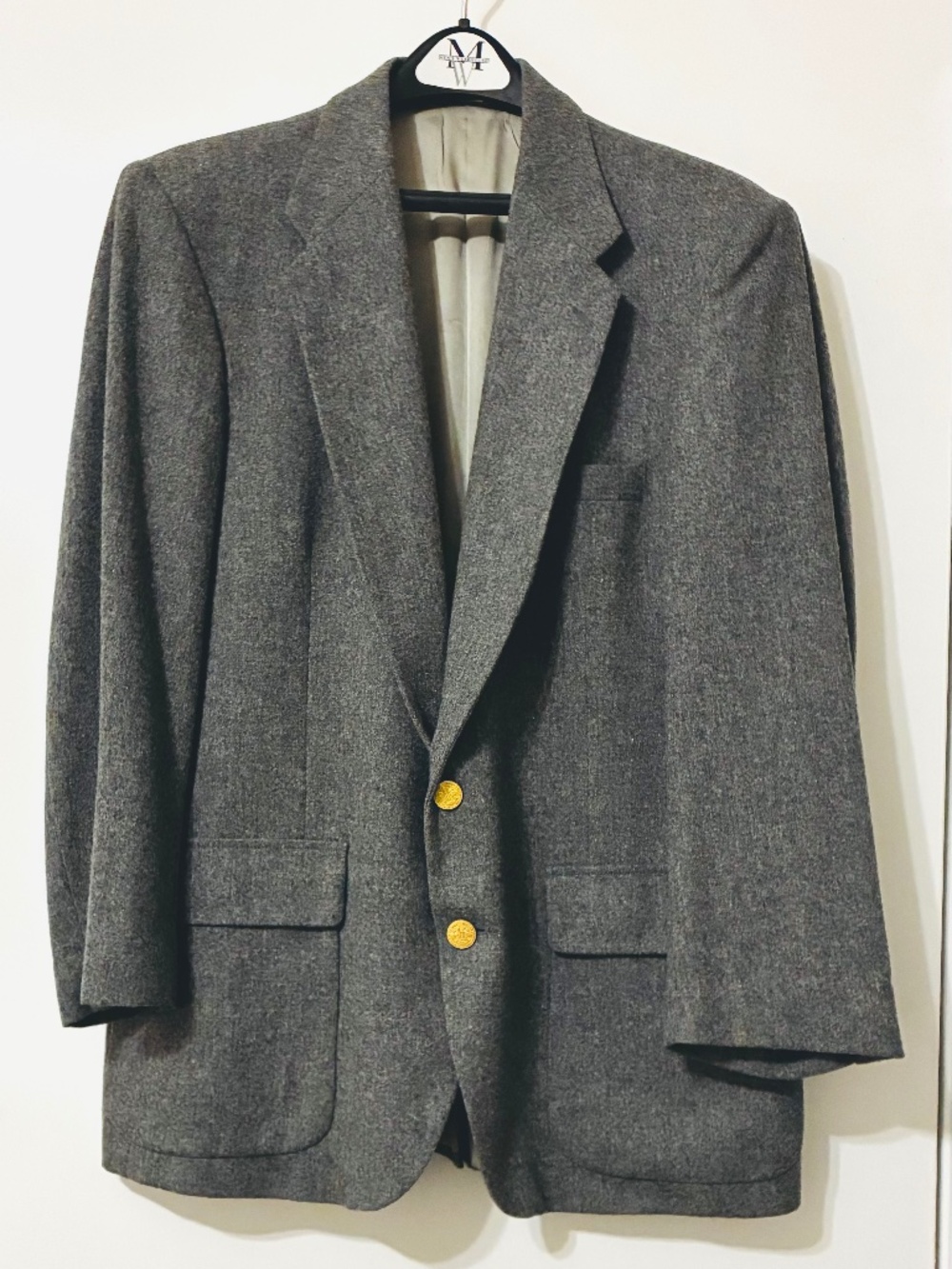FARAH MENS 100% PURE WOOL 2 BUTTON SPORT JACKET/BLAZER SZ 42 R GREY MOTTLED